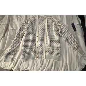 Vintage Florence Italy Knit Cardigan Sweater Made In Italy Button Front Textured